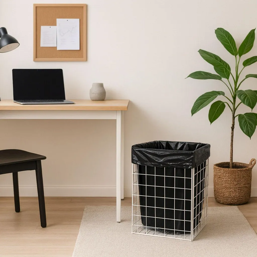 Corbeille maille métal 60L - Poubelle anti-odeur pour bureau pro - 2