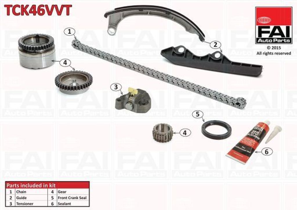 FAI AutoParts TCK46VVT Steuerkettensatz Steuerkette für NISSAN MICRA III (K12) Note (E11, NE11) MICRA II (K11) Micra C+C III (K12) CUBE (Z11)