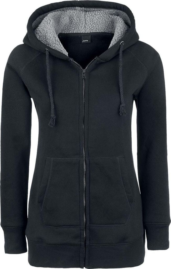 Forplay Kapuzenjacke Damen Teddy Hoodie schwarz S