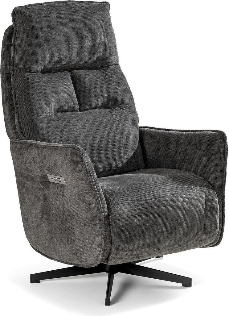 Fernsehsessel - Grau - Mikrofaser - mit elektrischer Relaxfunktion