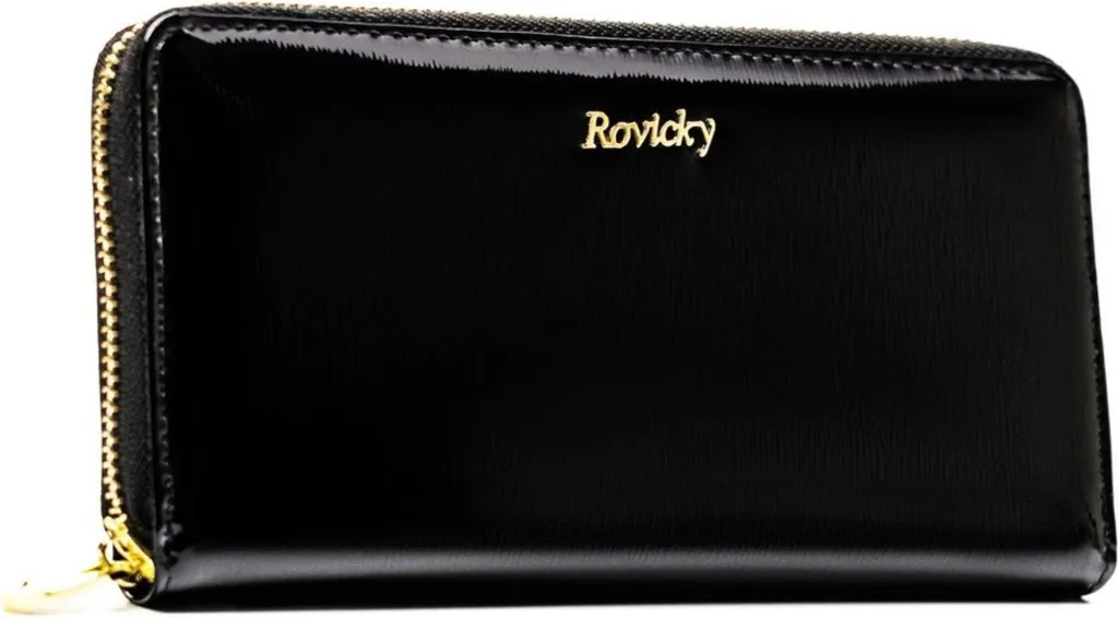 Portefeuille Rovicky 310650 en cuir véritable noir pour homme chic