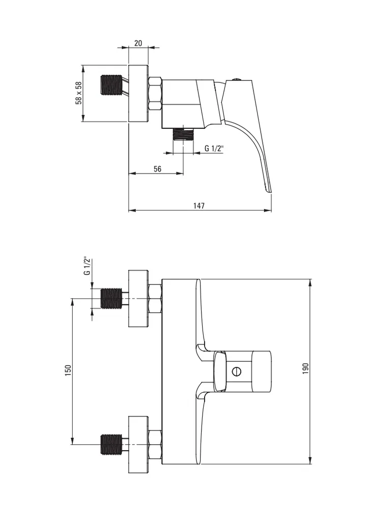 Wall-mounted shower faucet - 5