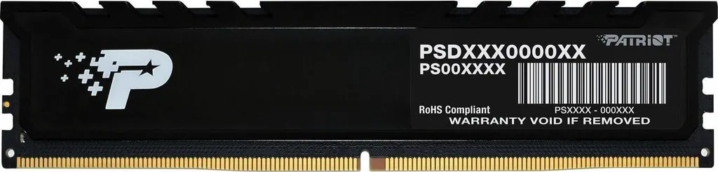 Barrette RAM 16Go DDR5 Patriot Signature Premium avec Dissipateur Noir