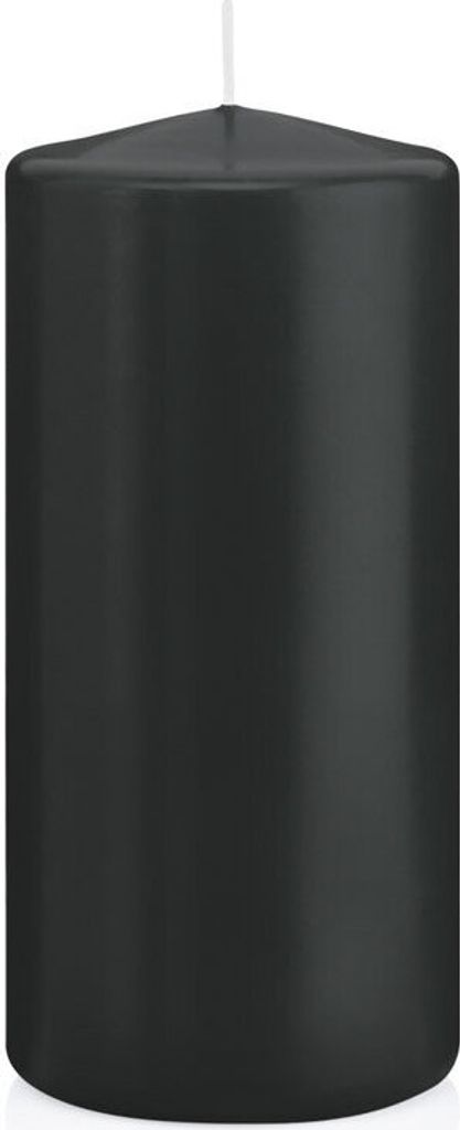 Stumpenkerzen in RAL-Qualität Schwarz Ø 68 x 150 mm, 12 Stück