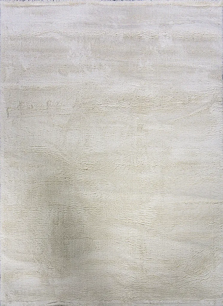 Tapis de salon blanc 133x200 cm COALINGA 1 - Revêtement de sol déco