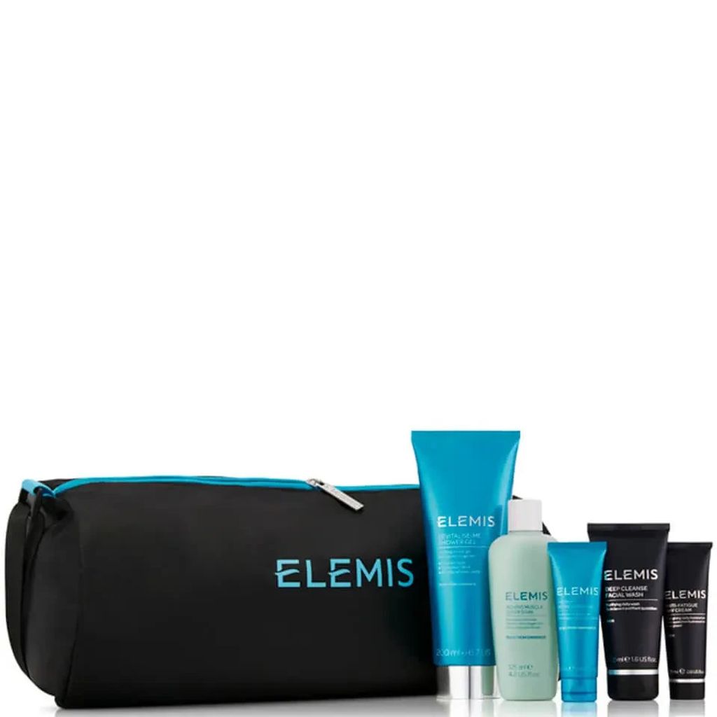 Elemis Body Performance Collection Set: Deep Cleanse Facial Wash 50ml + Anti-Fatigue Day Cream 20ml + Revitalise Me Shower Gel 200ml + Aching Muscl...