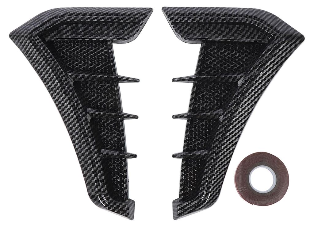 1 Paar seitliche Lüftungsschlitze im sportlichen Look für verbesserte Performance, Seitenkotflügel-Lüftungsschlitze, Aufkleber für 1er BMW E90...