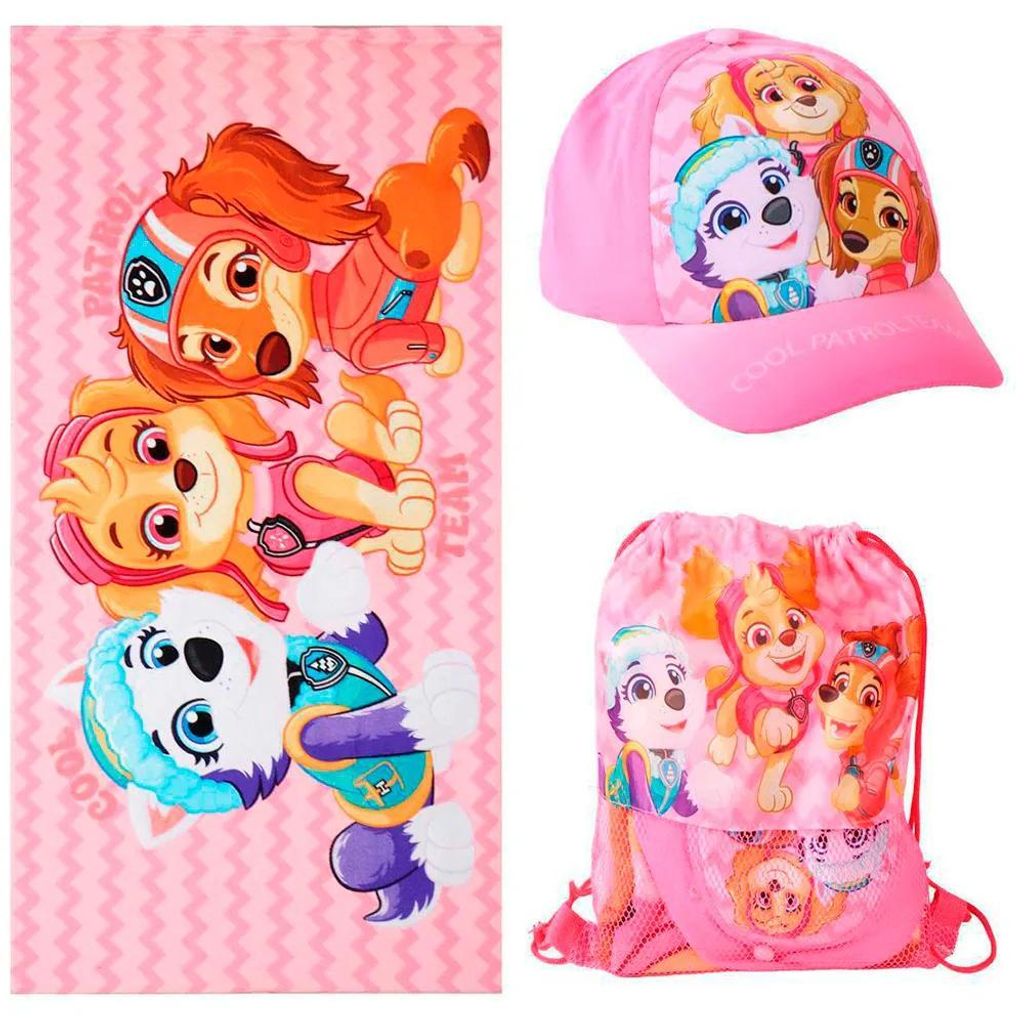 Paw Patrol Handtuch+ Tasche+ Mü tze im Set