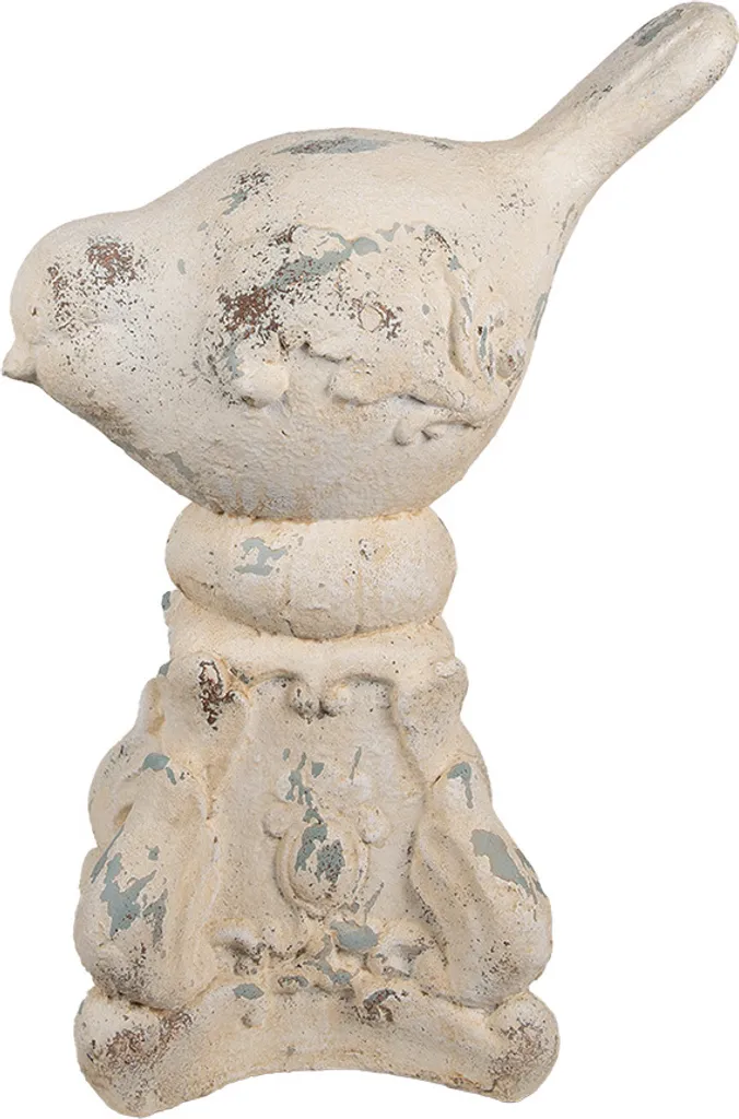 Décorez vos Meubles avec cet Oiseau en Céramique Beige 47cm Élégant