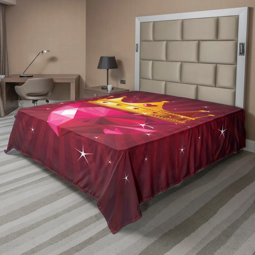 Drap de lit doux anti-plis motif diamant pour un couchage sain et beau