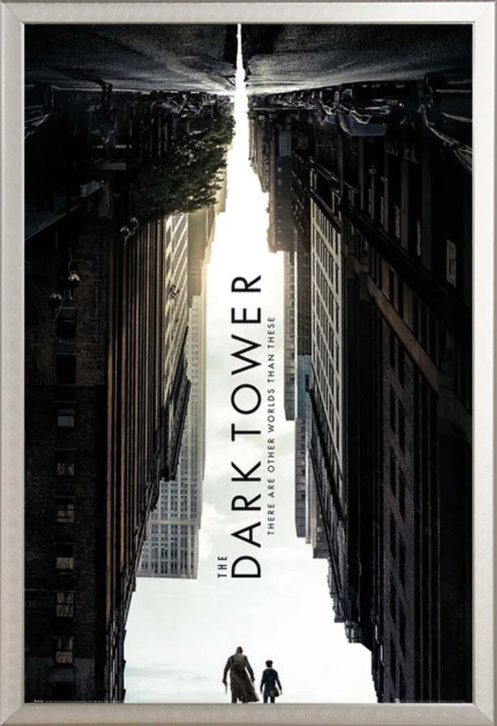 Poster encadré La Tour Sombre Dark Tower, cadre alu argenté Shinsuke