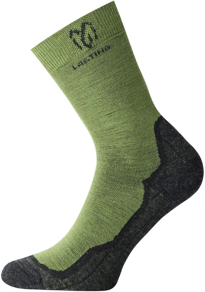 Lasting Sport WHI 608 Merino Trekkingsocke grün 42-45