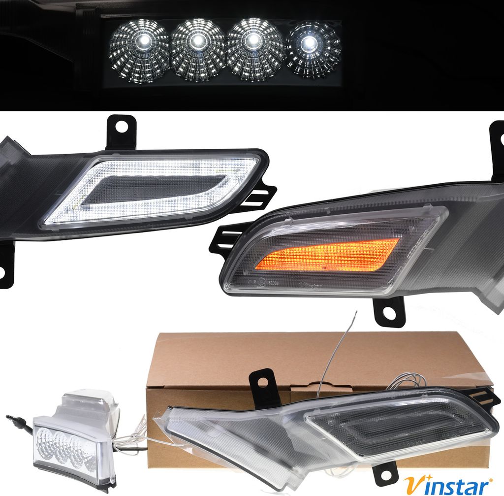 2x Vinstar Seiten Blinker DRL Tagfahrlicht LED kompatibel mit Porsche Cayenne 955 Facelift 2007-2010