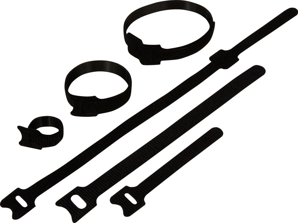 40er-Beutel wiederverwendbare Kabelbinder McPower, mit Klett, drei Größen