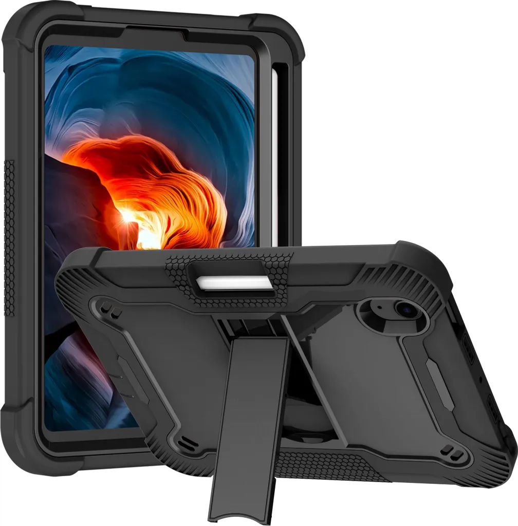 Custodia iPad mini 2024 per Bambini e Lavoro: Cover Robusta Nera - 2