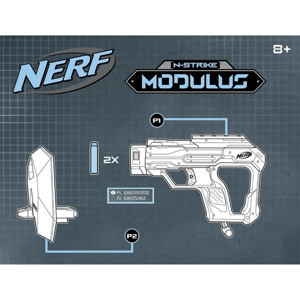 Blaster Motorisé Nerf N-Strike Elite XD Modulus et Chargeur de 10 Fléchettes
