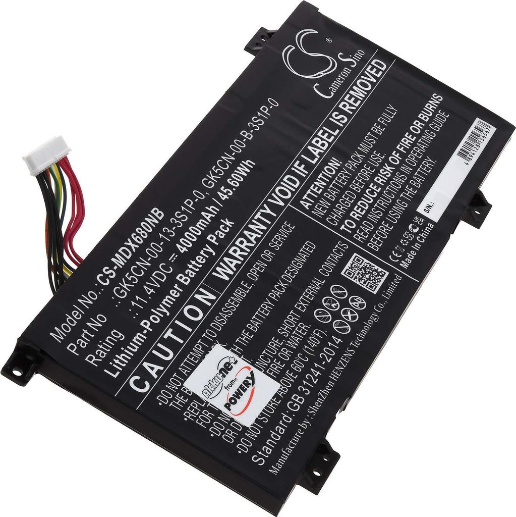 Batterie adaptée à Medion Erazer X6805, Medion MD61635, Image du produit 
