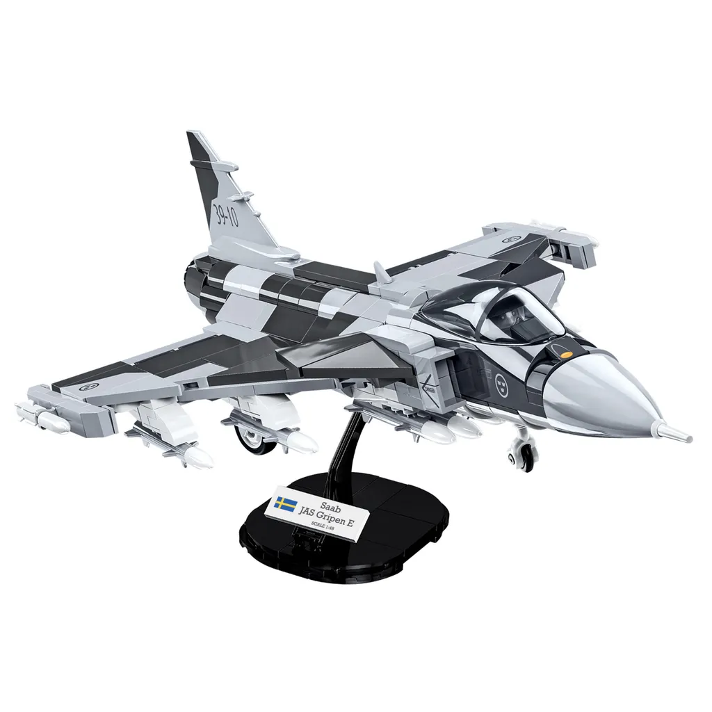 Avion Militaire SAAB JAS 39 Gripen E COBI 5820 Sans Stickers 480 Pièces