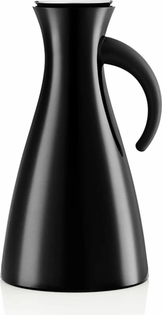 Eva Solo Isolierkanne, Kaffeekanne, Thermokanne, Teekanne, Glas/Kunstoff/Edelstahl, Schwarz, 1 L, 502910
