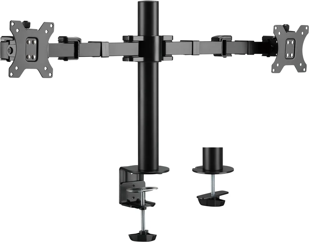 Support Double Écran pour Bureau Professionnel 17-32" Logilink Noir