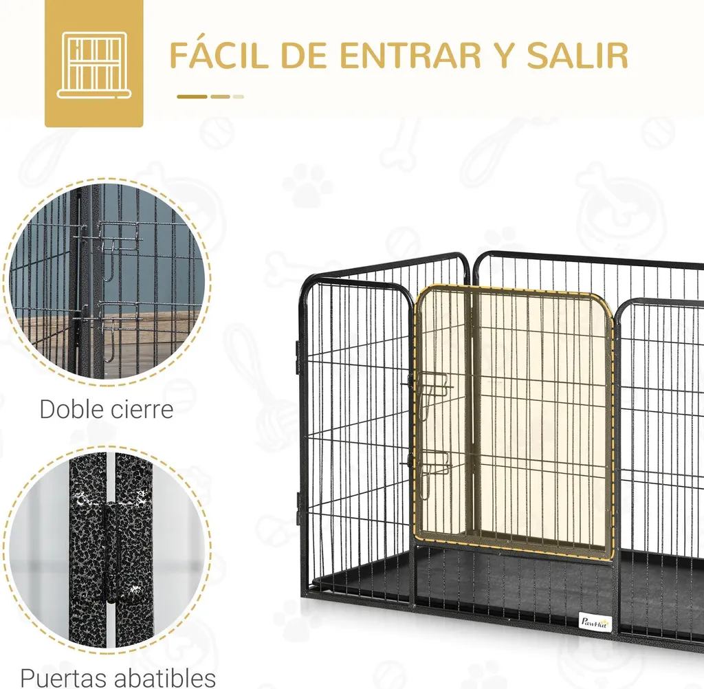 Parc rectangulaire pour chiots et petits chiens - Enclos modulable - 4