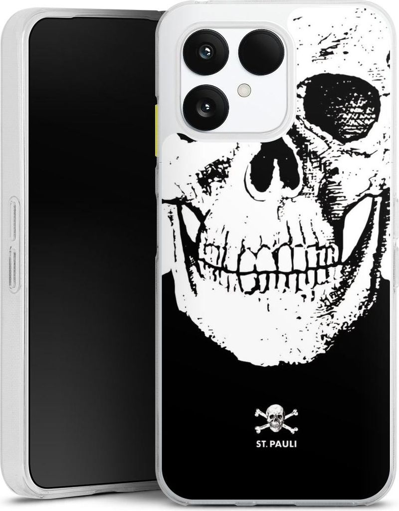 DeinDesign Handyhülle für Fairphone 6 Silikon Hülle Case Smartphone Schutzhülle FC St. Pauli Offizielles Lizenzprodukt Totenkopf