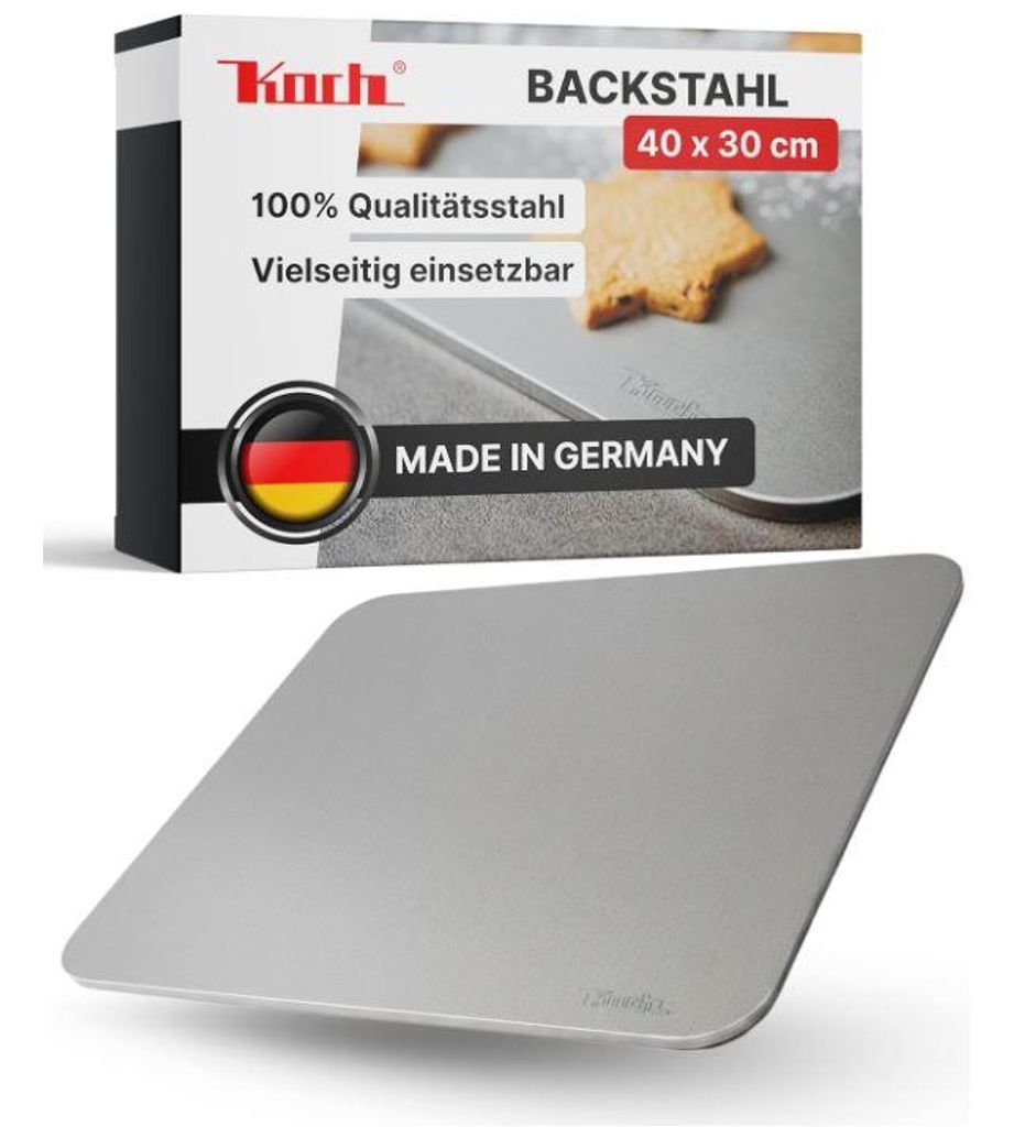 KOCH #57 BACKSTAHL 40 x 30 x 0,6 cm massive Qualität für perfekte Pizza + Brot!