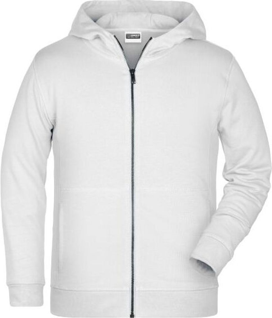 Sweat-Jacke mit Kapuze und Reißverschluss white, Gr. S Produktbild 