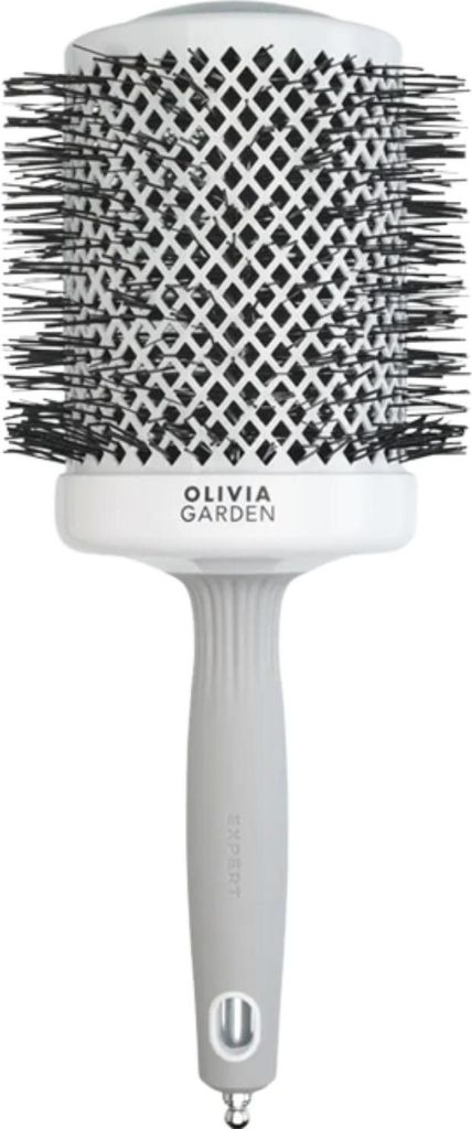 Olivia Garden Blowout Shine - Weiß&Grau Haarbürste 80 mm Produktbild 