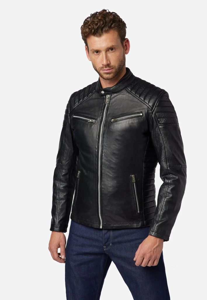 Herren Lederjacke Ricano COOPER – Schwarz / 3XL