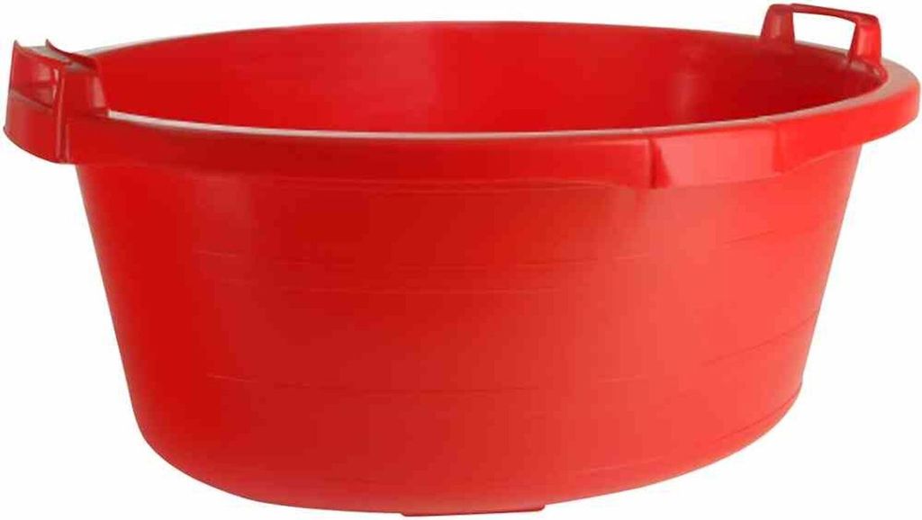 Wanne oval 65 cm/40 l rot hochstehende Griffe Produktbild 