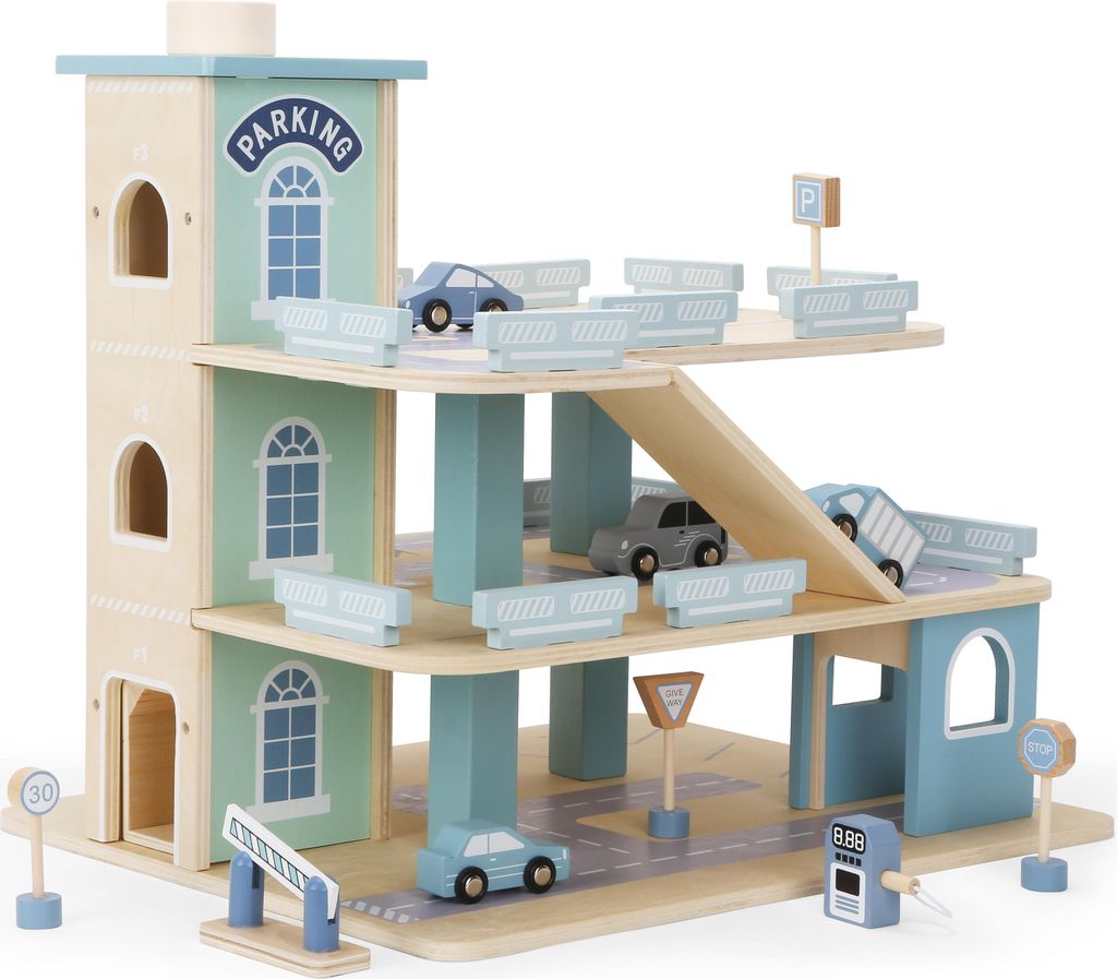 HOMCOM Renbaan Kinderauto Renbaan Parkeergarage Voor Kinderen Van 3 Tot 6 Jaar Speelgoedauto S Compleet Met~13q8q5kj1a801