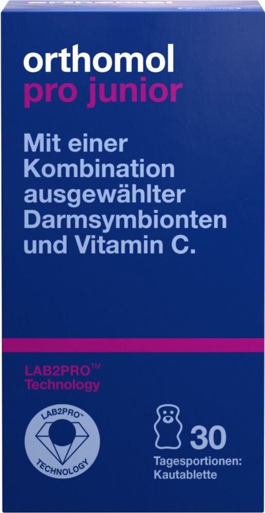 Orthomol Pro junior - enthält eine Kombination ausgewählter Darmsymbionten und Vitamin C, 30 St. Tagesportionen