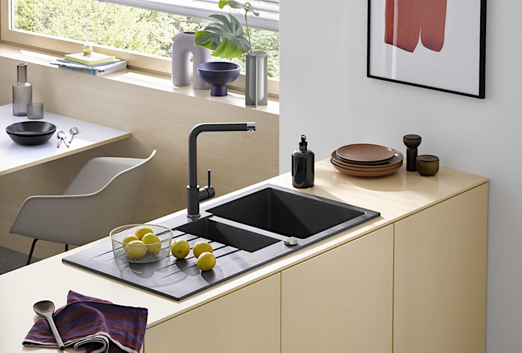 NABER Spüle ANGOLA 150 in ESPRESSO mit Drehexcentergarnitur Produktbild 6