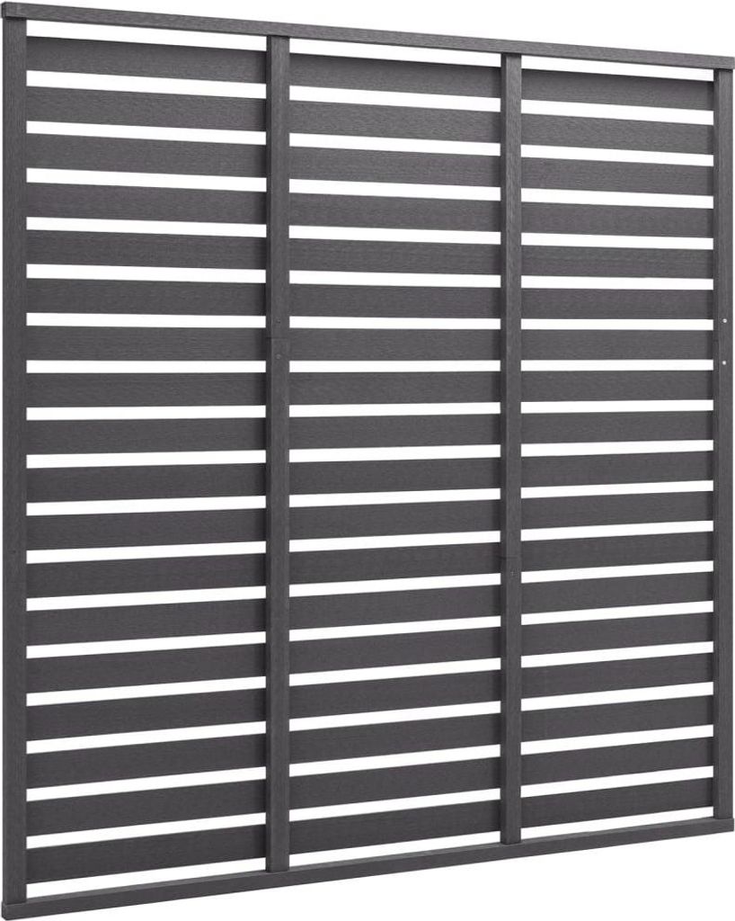 vidaXL Zaunelement WPC 180x180 cm Grau Obrázek produktu 