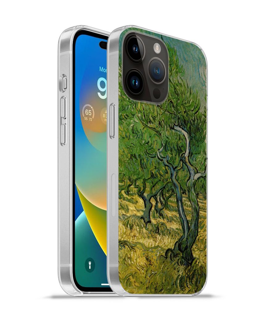 MuchoWow Handyhülle Schutzhülle Hülle für Apple iPhone 14 Pro Max Olivenhain - Vincent van Gogh Silikon Softcase Handy Hülle - Hardcover