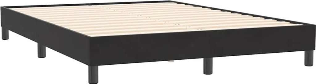 Bettgestell ohne Matratze Schwarz 140x210 cm Samt