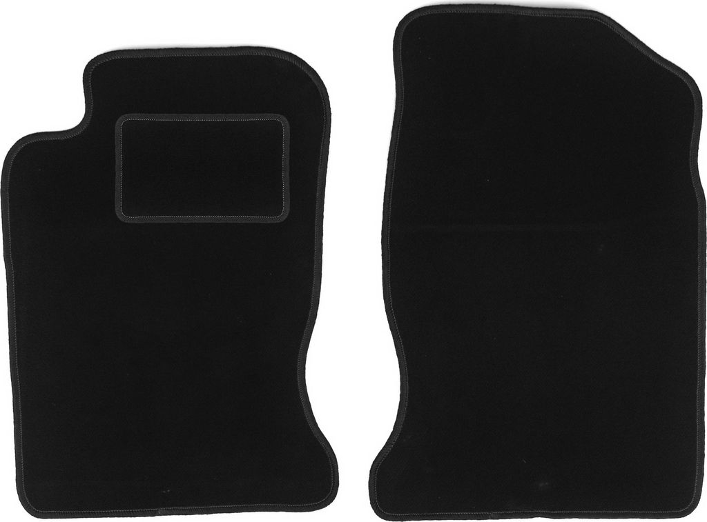 Velours-Fußmatten Vorne passend für Toyota Carina E (Limousine, Bj. 1992-1998) – schwarz, passgenau, mit Befestigungen set 2 Stk. - STANDARD