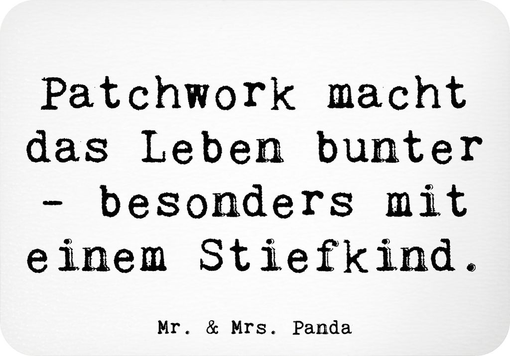 Mr. & Mrs. Panda magnet Spruch Buntes Stiefkind - Weiß - Geschenk, Notizhalter, Kühlschrankmagnet, Leben, haftmagnet, Pinnwandmagnet, Familienbin...