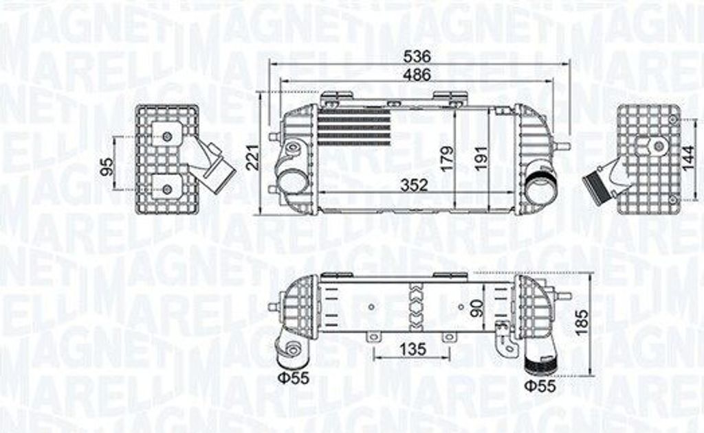 Ladeluftkühler MAGNETI MARELLI 351319205760