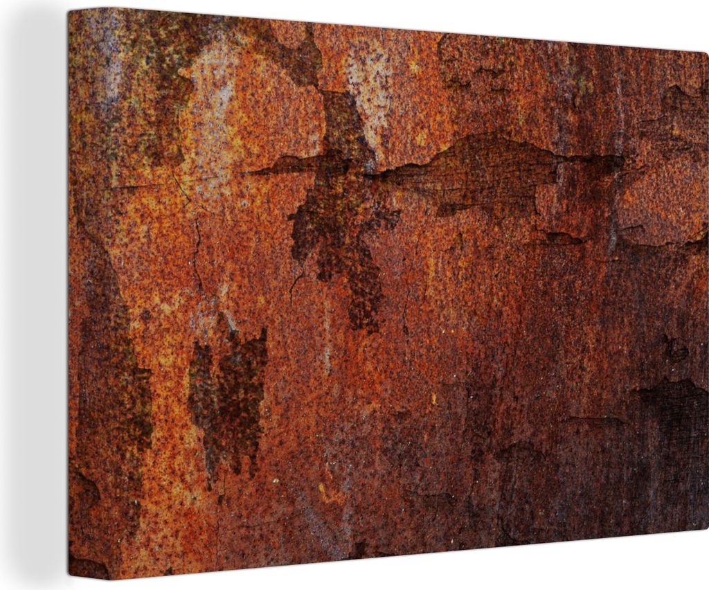 OneMillionCanvasses - Leinwandbilder - 140x90 cm, Retro - Rost - Eisen, Wandbilder Kunstdruck Wanddekoration - Foto auf Leinwand - Gemälde auf H...