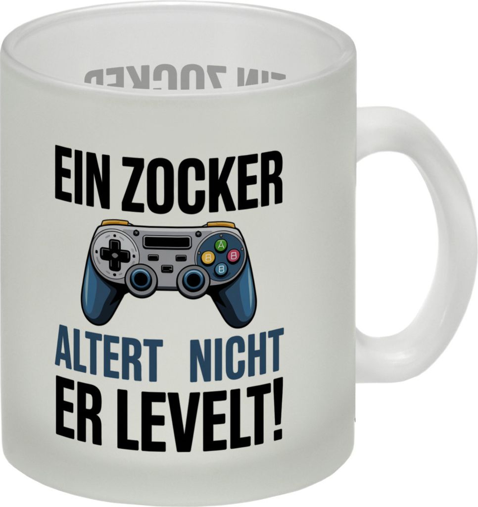 Zocker altert nicht er levelt Controller Glas Tasse