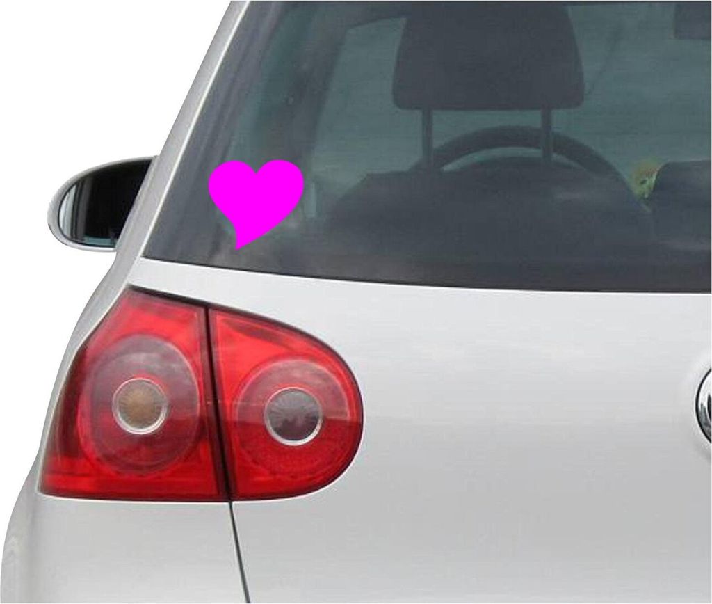 Aufkleber / Autoaufkleber - JDM - Die cut - HEART - Love - Auto, Truck, Notebook, Laptop - pink - 88mm x88mm