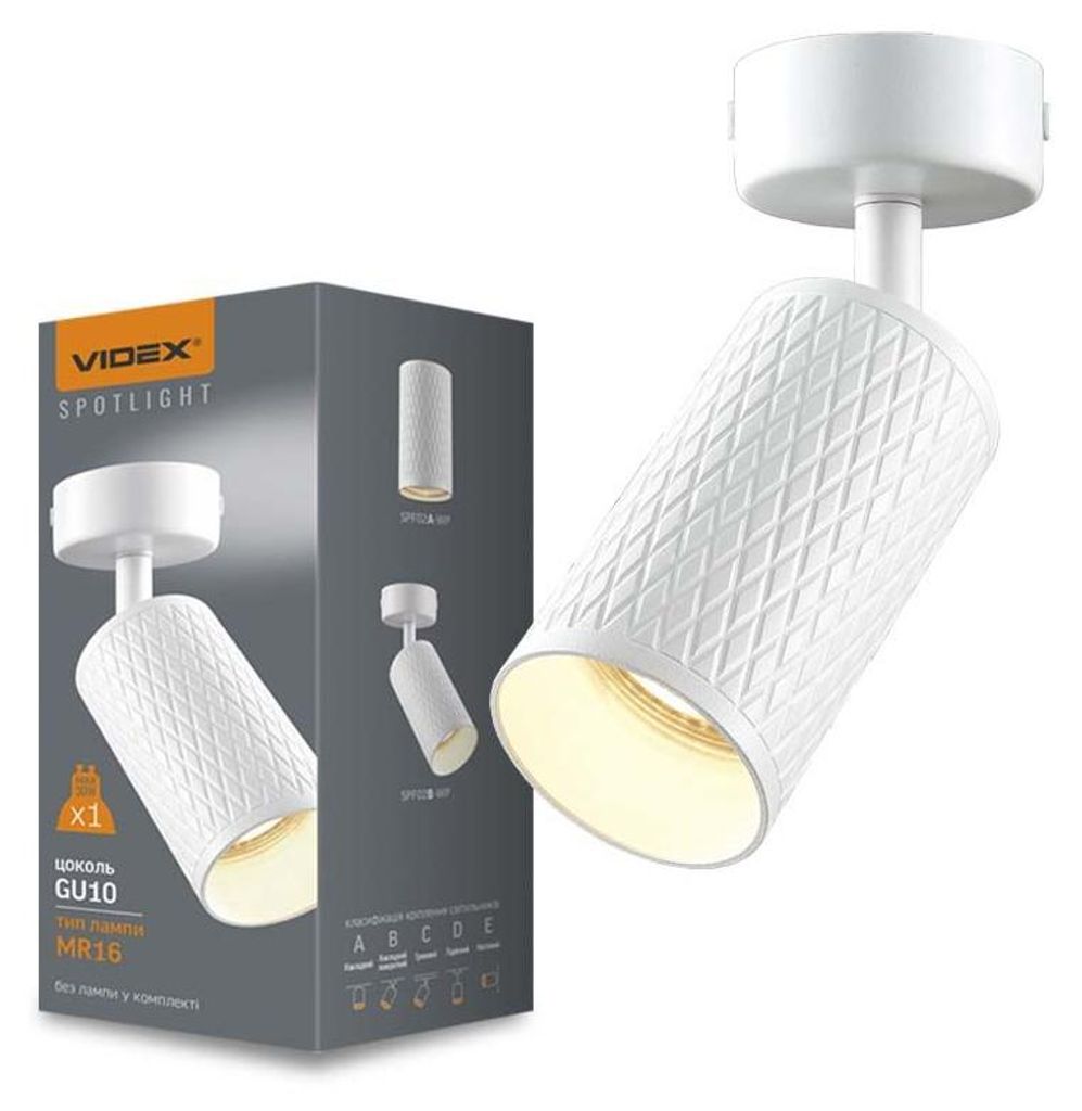 Wand- und Deckenleuchte VIDEX-GU10-GRANT-WHITE