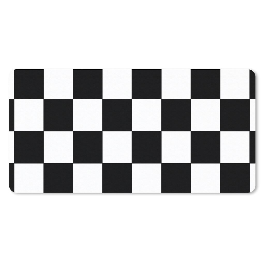 MuchoWow Mauspad Mousepad Schachbrett - Muster - Schwarz und Weiß 60x30 cm - Mousepads - Maus Mat - Pad - Mausunterlage - Nachhaltig
