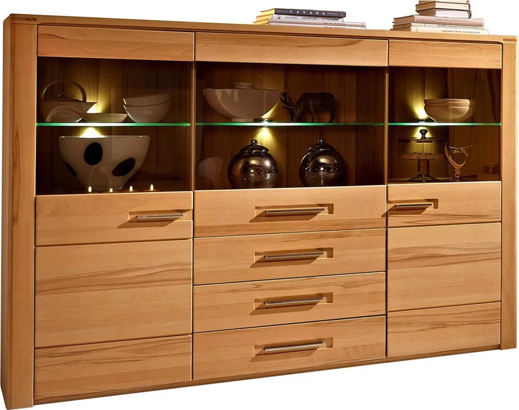 Highboard Sideboard Vitrine Standschrank VItrinenschrank Produktbild 