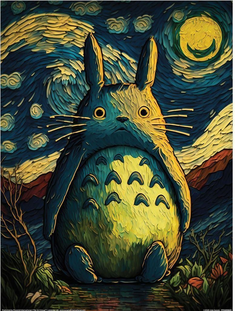 Ada Ingram - bedruckt "Totoro Night" PM9745 (40 cm x 30 cm) (Bunt)
