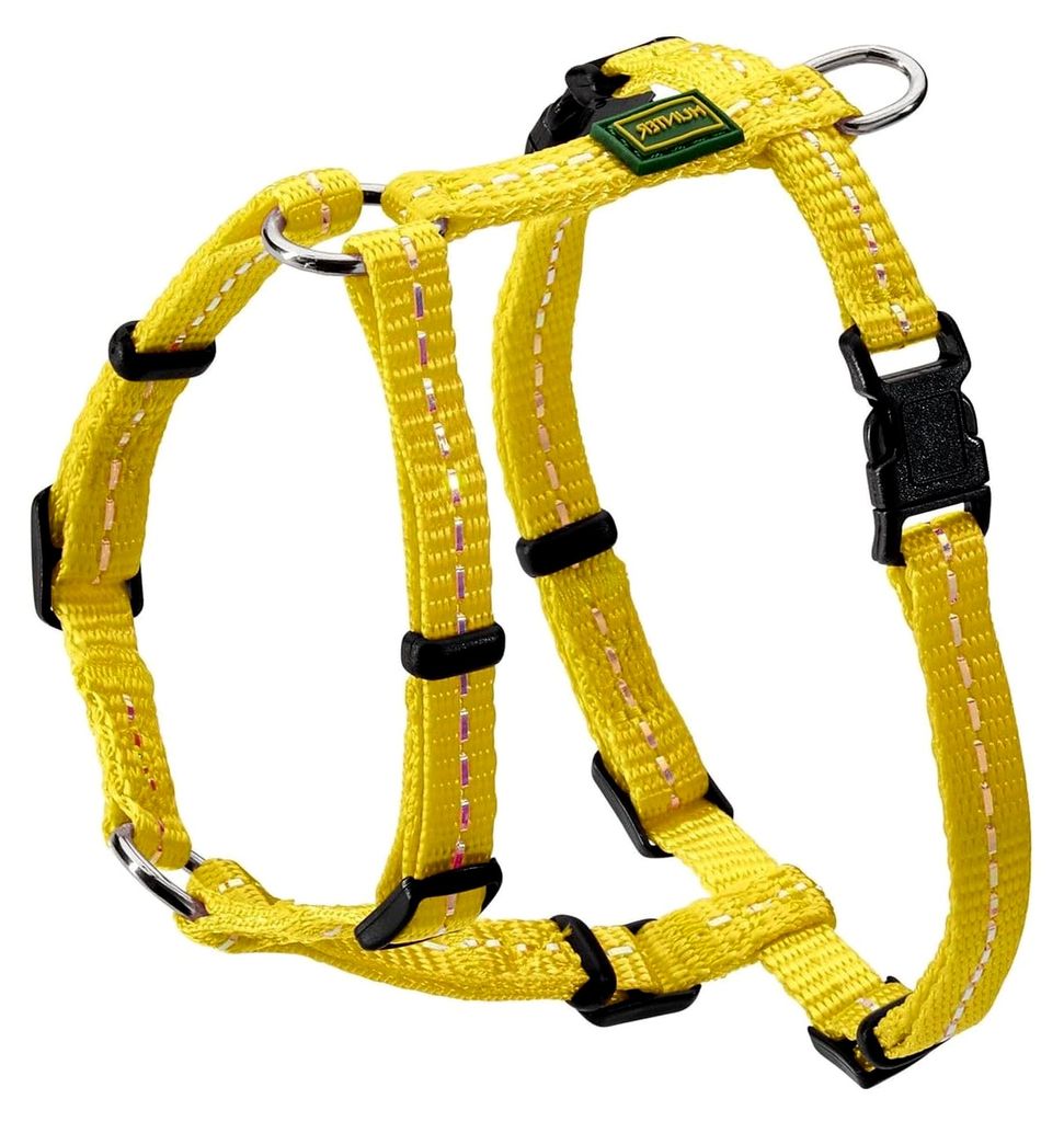 Hundegeschirr für kleine Hunde, Nylon, reflektierend, robust, XXS-XS, gelb