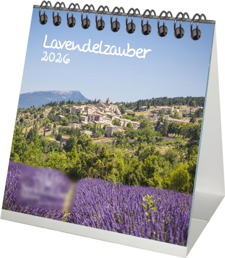 Lavendelzauber Tischkalender 10cm x 10cm für 2026 Lavendel - Seelenzauber