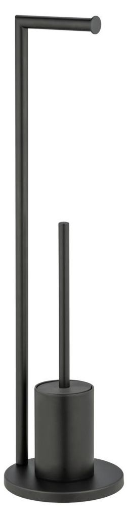 WENKO Metall stand WC-Garnitur Ferla in Schwarz 18 x 69,5 Produktbild 